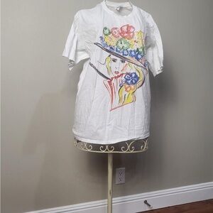 Port and Company Women's White Graphic Blouse